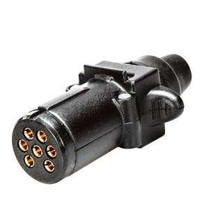 7 Pin Trailer <b>Plug</b> <b>Adapter</b> Round Connector For Caravan And Taillight Signal 12 V Plastic With Standard Grounding - Product Image 4