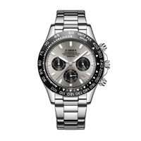 Jam Tangan Pria Modis  Mewah Klasik Quartz Timer  Penunjuk Waktu Lampu Malam  Jam Tangan Sport Tahan Air Bahan Baja