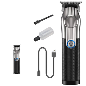 Set de Dos Máquinas Eléctricas Inalámbricas para Cortar el Cabello para Hombre, Cuchillas de Acero Inoxidable, Uso en Hoteles, Regalo del Día del Padre, Dorado - Product Image 1