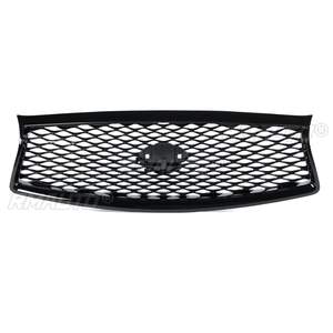 Rejilla Delantera Negra Brillante para Coche, Rejilla de Carreras, Kit de Carrocería de Repuesto, Parrilla Superior de Malla para Parachoques y Capó para Infiniti Q50 Q50S 2014-2017 - Product Image 3