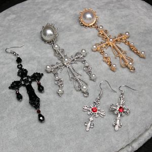 2025 usine directe Offre Spéciale bricolage à la main Baroque Imitation perle alliage croix gothique sombre boucles d'oreilles boucles d'oreilles pendentif - Product Image 1