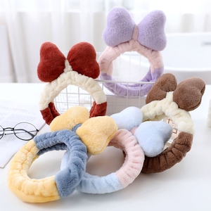 Suave alce astas diseño dibujos animados pelo toalla maquillaje diadema coral polar lindo niñas lavado cara diadema - Product Image 3