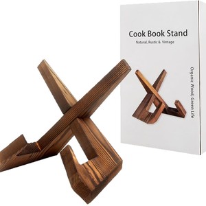Wooden Recipe Rack 8.6 Inch Desktop Book <b>Stand</b> For Kitchen Cooking Books And <b>Tablets</b> - Product Image 5