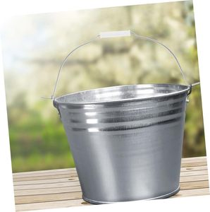 Seau en métal pour l'extérieur 18L Poignée en fil d'acier 20L Capacité pour le stockage de l'eau et la lessive Matériau PP - Product Image 5