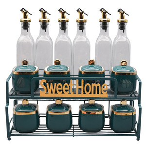 En céramique pot à <span class=keywords><strong>condiments</strong></span> Cuisine récipient à <span class=keywords><strong>condiments</strong></span> Sel sucre pot Ménage ensemble - Product Image 4