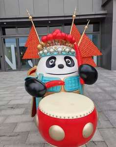 Sculpture de <span class=keywords><strong>lion</strong></span> en fibre de verre de haute qualité, grande statue décorative d'extérieur et d'intérieur pour centre commercial et devanture de magasin - Product Image 3