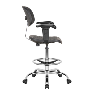 Chaise de laboratoire réglable ESD avec accoudoirs et repose-pieds pour salle blanche, laboratoire de chimie et de sciences - Product Image 3