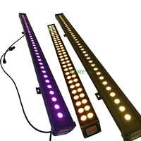 DMX512 RGB LED Arandela de pared Luces 1ft-3ft Exterior IP65 Luz estroboscópica Dali RF Remoto 24V 24W Potencia Aluminio Vidrio Paisaje