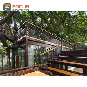 ชั้นวางสินค้ากาแฟแบบกำหนดเอง ฐานไม้ สำหรับจัดแสดงกาแฟแบบบรรจุถุง เหมาะสำหรับร้านเบเกอรี่และคาเฟ่ - Product Image 3