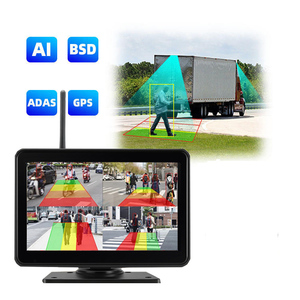 <span class=keywords><strong>Camera</strong></span> lùi không dây <span class=keywords><strong>4</strong></span> kênh, màn hình cảm ứng 7 inch 24V chống nước, hệ thống AI BSD không dây với cảnh báo bằng giọng nói dành cho xe tải - Product Image 3