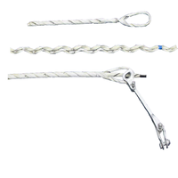 Tige de raccordement préformée hélicoïdale galvanisée pour la connexion des fils de terre, adaptée aux raccords de tiges d'armure pour fils de terre torsadés galvanisés