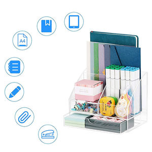 9 scomparto in acrilico da scrivania Organizer forniture e strumenti per la casa accessori per la scrivania - Product Image 4