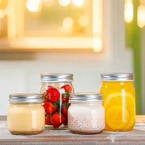<span class=keywords><strong>Barattolo</strong></span> in Vetro per Alimenti <span class=keywords><strong>con</strong></span> <span class=keywords><strong>Coperchio</strong></span>, <span class=keywords><strong>Ermetico</strong></span>, per Marmellata, Miele, Sottaceti, Contenitore per Alimenti da 150ml, 250ml, 380ml, 500ml, 750ml, 1000ml - Product Image 2