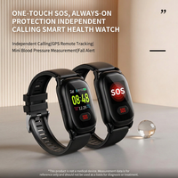 Montre connectée 4G pour personnes âgées H28G, appel SOS, appel vidéo, fréquence cardiaque, pression artérielle, température, alarme de chute, WiFi, rappel de médicaments