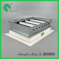 Grilles et diffuseurs d'aération Ying Ta à double déflection, carrés, en alliage d'aluminium blanc, anti-corrosion, anti-rayures, avec amortisseur OB
