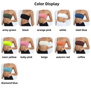 Women's Summer Bandeau Crop Tube Top Workout Bra Strapless Padded Gym Yoga <strong>Bralet</strong> - Product Image 3