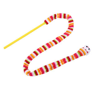Cartoon Cute Snake Shape <b>Plush</b> Pet Toy Interactive Movement Plastic <b>Cat</b> Teaser Playing Wand for Pets and Children - Product Image 4