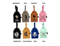 Étiquette de sac de golf personnalisée en similicuir gravable au laser, porte-tee de golf en cuir PU gravé au laser avec logo personnalisé, cadeau pour golfeur