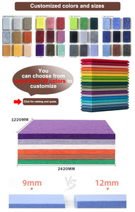 Panneau acoustique en feutre PET 100% polyester Catalin, 9 mm, NRC 1.0, insonorisant, design graphique moderne, tableau d'affichage avec 48 couleurs - Product Image 3