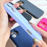 Coque de téléphone antichoc en TPU souple avec porte-cartes et protection d'objectif, couleur imitation silicone, pour iPhone 11, 12, 13, 14 (vente en gros)