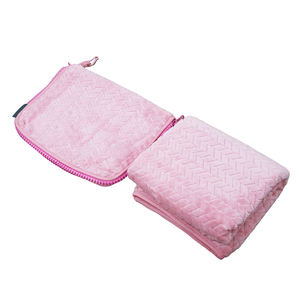 Warm opvouwbaar reis 2-in-1 kussen flanellen <span class=keywords><strong>fleece</strong></span> deken met rits vier seizoenen lichtgewicht machinewasbaar - Product Image 6