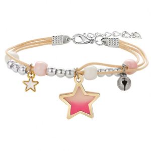 Pulsera de Aleación Hecha a Mano para Mujer, Diseño de Cadena con Motivos de Estrella y Mariposa, Estilo Cyber Celebrity, con Cuentas y Diamantes, Ideal para Aniversario - Product Image 5