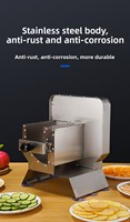 Commerciële gemotoriseerde automatische groentesnijder Roestvrijstalen fruit snijmachine Aardappelverwerkingsinstallatie Gebruik 220V 40W