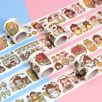 Benutzer definierte gedruckte Washi Tape Aufkleber Papier Hersteller Muzi Li Mini 4 Serie Notebook Dekoration Aufkleber Rolle