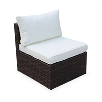 Conjunto de sofá de mimbre resistente a los rayos UV, juego de Patio de mimbre PE para exteriores, jardín, para su tiempo libre, superventas