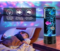 Lampe Méduse Électrique, Aquarium Méduse LED, Lampe de Bureau Relaxante, Lampe d'Ambiance à Couleurs Changeantes, Veilleuse