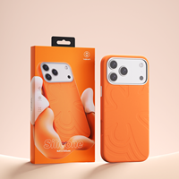 Coque de téléphone magnétique en silicone liquide à motif floral JOYPORODO V-S01, design original, pour iPhone 14 15 16 17 Pro Max, coque tendance antichoc
