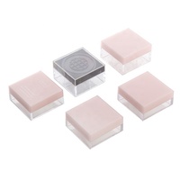Mini étui à poudre en couleurs personnalisées, Design Unique, Compact et carré, boîtier de maquillage en Pla