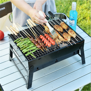 2-4 kişi taşınabilir kömür ızgara katlanır açık kamp yürüyüş piknikler seyahat kömür barbekü barbekü ızgara Mini barbekü raf - Product Image 2