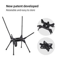 Chaise de camping HOMFUL pliable rotative à 360 °, chaise pivotante portable à dossier haut, vente en gros d'usine