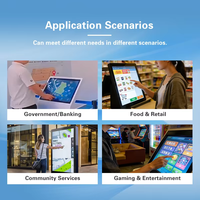 Pantalla Táctil PCAP Personalizada OEM ODM con Marco de Aleación de Aluminio, Adecuada para Kioscos de Autoservicio y Señalización Digital