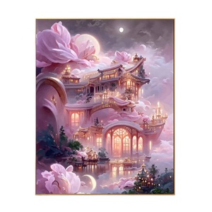 XIXI Nuevo Estilo Kit de Pintura de Diamantes Acrílicos DIY - Taladro Completo Rosa y Mar de Nubes, Arte de Diamantes Hecho a Mano con Punto de Cruz - Product Image 2