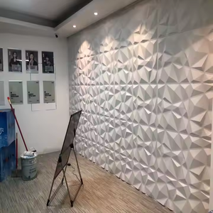 30cm*30cm PVC Matt <strong>White</strong> Diamond Shape Wallpaper 3D PVC Wall <strong>Panel</strong> Wall <strong>Panel</strong> for Wall Decoration for Interior Decor - Product Image 4
