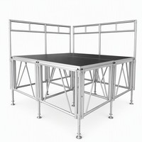ESI Aluminum Lite Deck Stage, plateforme de scène modulaire portable, légère et robuste, pour concerts, événements, expositions