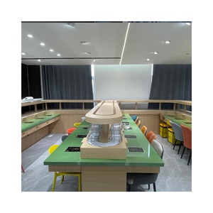 Quay vòng băng tải sushi thanh bảng Sushi nhà hàng đào tạo băng tải vành đai máy để bán DDP giá tốt - Product Image 6