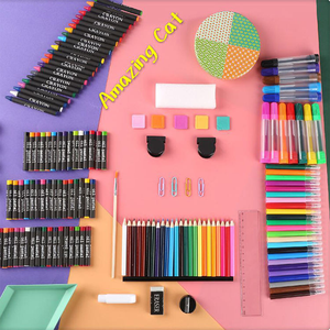 Hot Bán 208Pcs Văn Phòng Phẩm Thiết Lập Cho Trẻ Em Sinh Viên Sơn Màu Vẽ Nghệ Thuật Thủ Công Mỹ Nghệ Siêu <span class=keywords><strong>Mega</strong></span> Set Nghệ Thuật Giáo Dục Đồ Chơi - Product Image 2