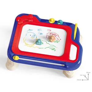 Table de gribouillage magnétique effaçable magique en plastique coloré populaire avec 4 timbres tableau d'écriture de dessin jouets pour enfants