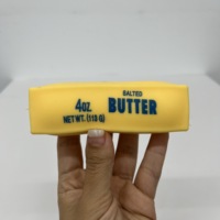 Jouet anti-stress sensoriel en TPR en forme de beurre, petit format 11*3.5cm, 4oz, pour soulager le stress, expédié depuis l'entrepôt américain