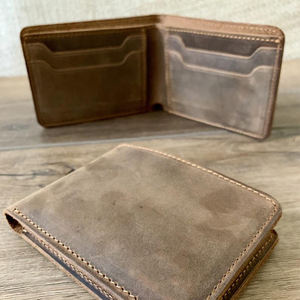 Personalizzato Crazy Horse Raccoglitore Per Gli Uomini Bifold del Cuoio Genuino <span class=keywords><strong>Portafogli</strong></span> - Product Image 4