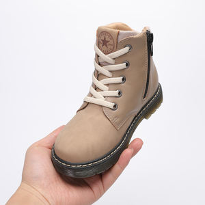 Nouvelle mode automne/hiver enfants garçons fermeture éclair chaud anti-dérapant respirant Chelsea bottes PU maille - Product Image 2