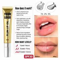 Huile repulpante extrême pour les lèvres, améliorant le volume, nourrissante et hydratante, marque privée, pour des lèvres pulpeuses et volumineuses, gloss repulpant épicé