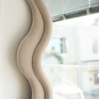Miroir sur pied en velours ondulé pleine longueur, miroir mural décoratif pour chambre à coucher et entrée