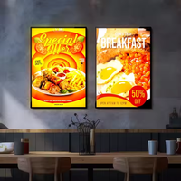 Venta al por mayor de logotipo personalizado de alta calidad A4/A3/A2/A1 Marco de póster LED tablero de menú Caja de luz LED de publicidad ultrafina