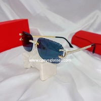 Petites lunettes de soleil rectangulaires sans monture pour femmes, avec strass, style vintage, tendance 2026, verres diamantés
