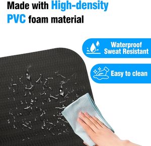 Tapis de tapis roulant pliable en caoutchouc, tapis de vélo d'exercice avec absorption des chocs imperméable et antidérapante, tapis pour équipement de sport - Product Image 4