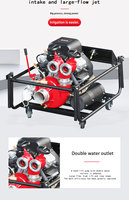 Pompe à eau de mer haute pression portable XINBATE à moteur essence pour la lutte contre les incendies, débit de 735 L/min, 27 CV, OEM personnalisé pris en charge